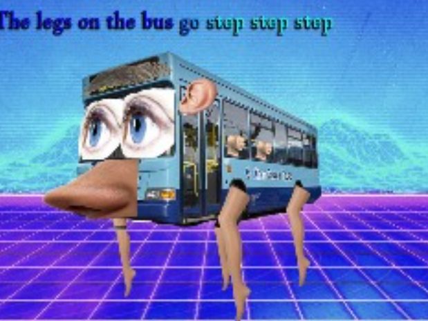 The legs on the bus go stol stal stil