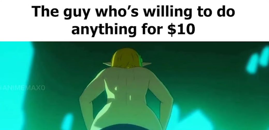 The guy who's willing to do
anything for $10
ANIMEMAXO
1