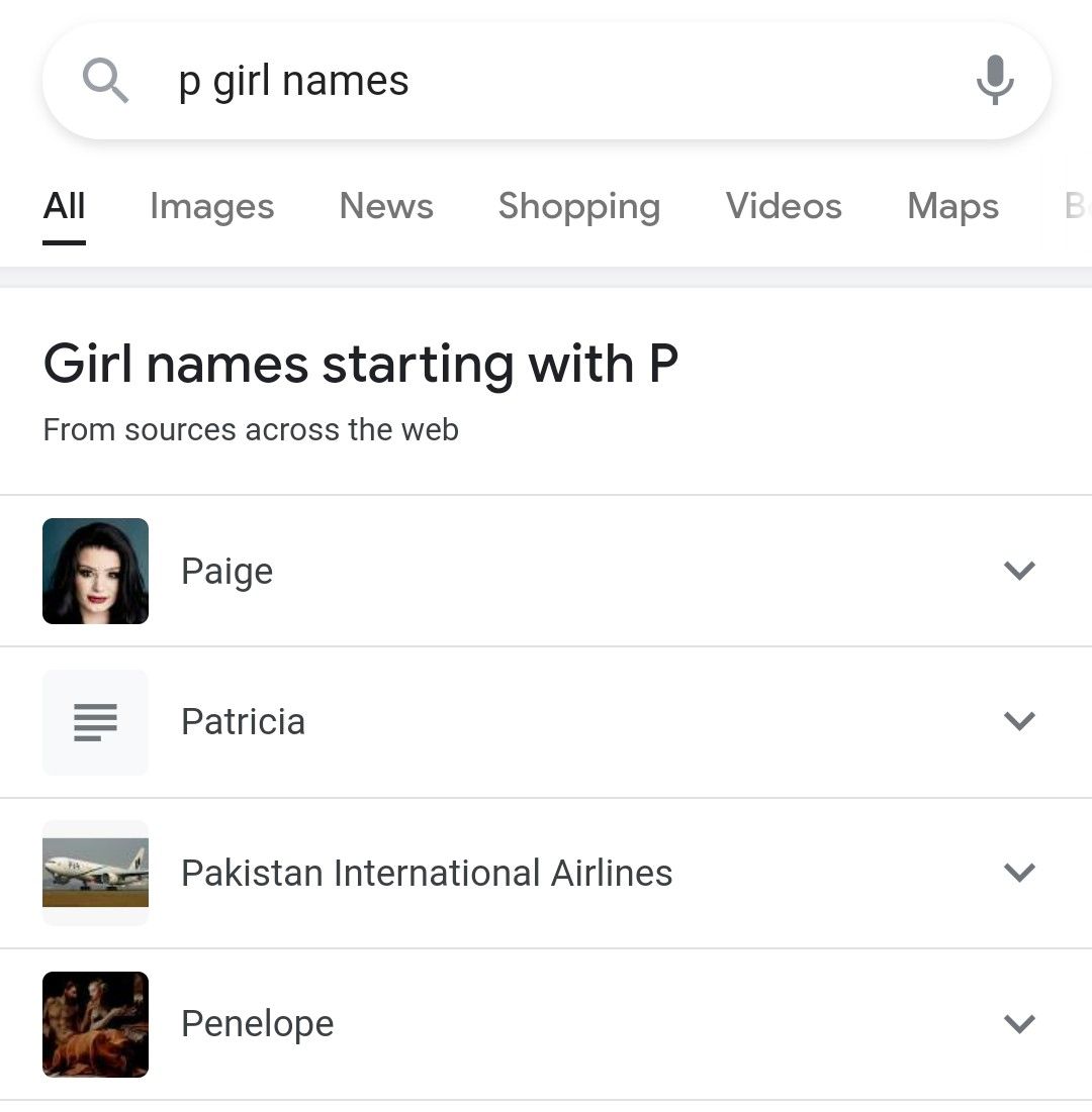 Qp girl names
All Images News Shopping Videos Maps
Girl names starting with P
From sources across the web
E
Paige
Patricia
Pakistan International Airlines
Penelope
<
<
>
>
B