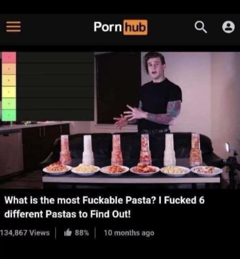 =
Porn hub
Pay
де
What is the most Fuckable Pasta? | Fucked 6
different Pastas to Find Out!
134,867 Views
88% 10 months ago